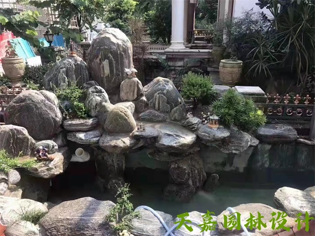 北京别墅庭院假山景观设计制作
