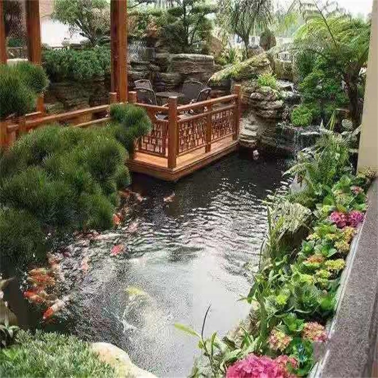 北京别墅假山鱼池